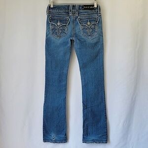 Rock Revival Debbie Bootcut Jeans Light Wash Size 27 Long
